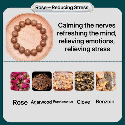 Ancient Handmade herbal medicine bracelet Incense Beads with Multiple Efficacy:Sleep Aid,Stress Relief,Emotional Stability