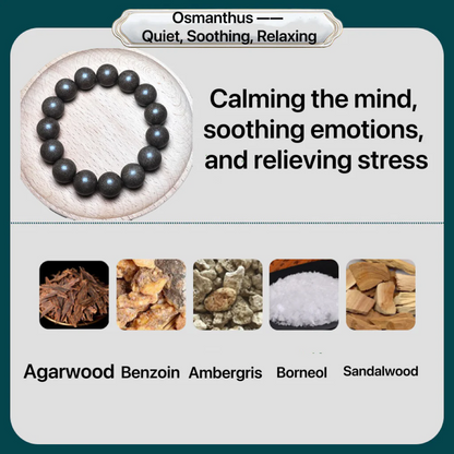 Ancient Handmade herbal medicine bracelet Incense Beads with Multiple Efficacy:Sleep Aid,Stress Relief,Emotional Stability