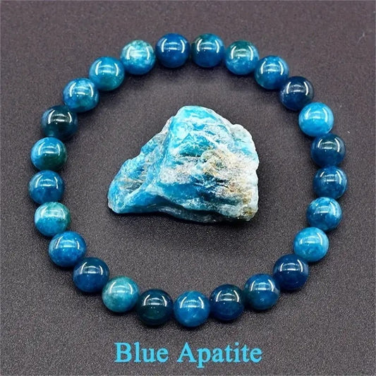 bohemian bracelet blue apatite ——Suitable for wooden life style and water life style wear