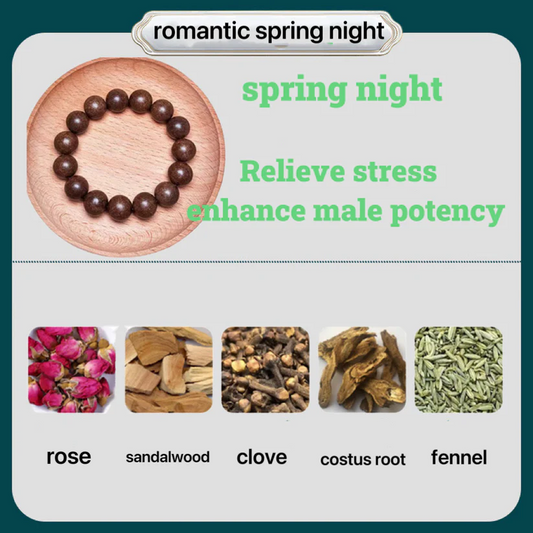 Ancient Handmade herbal medicine bracelet Incense Beads with Multiple Efficacy:Sleep Aid,Stress Relief,Emotional Stability