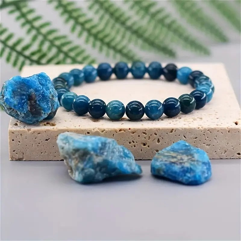 bohemian bracelet blue apatite ——Suitable for wooden life style and water life style wear