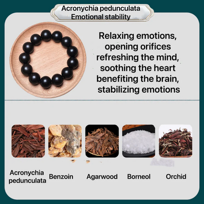 Ancient Handmade herbal medicine bracelet Incense Beads with Multiple Efficacy:Sleep Aid,Stress Relief,Emotional Stability