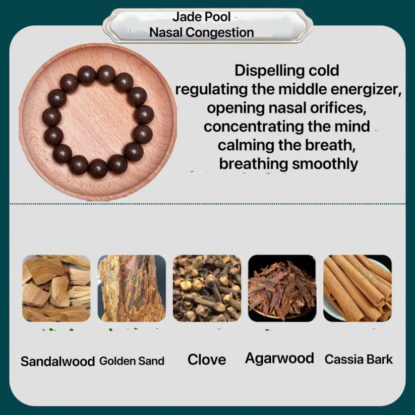 Ancient Handmade herbal medicine bracelet Incense Beads with Multiple Efficacy:Sleep Aid,Stress Relief,Emotional Stability